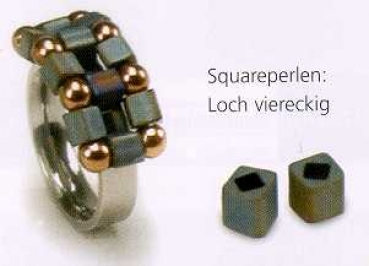Squareperle hellgrün glanz