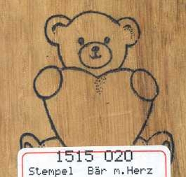 Stempel Bär mit Herz