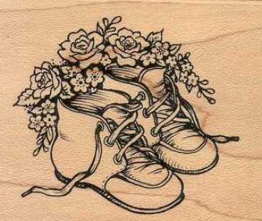 Stempel Baby-Schuhe