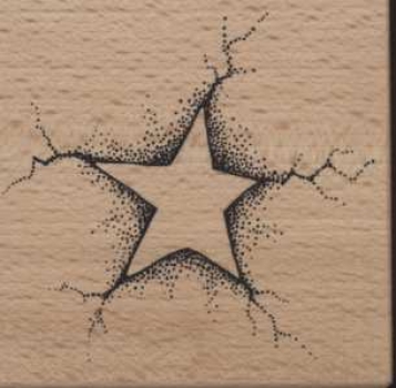 Stempel Stern mit Risse
