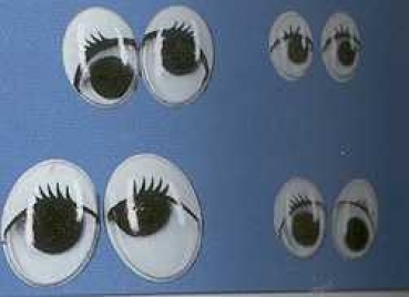 Wackelaugen oval mit Wimpern