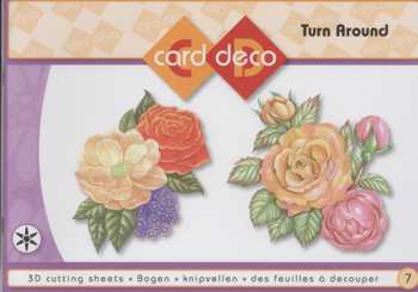 3D Buch Card Deco 7, Blumen (Turn Around)