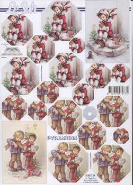 3D Pyramiden-Schneidebogen Weihnachtskinder