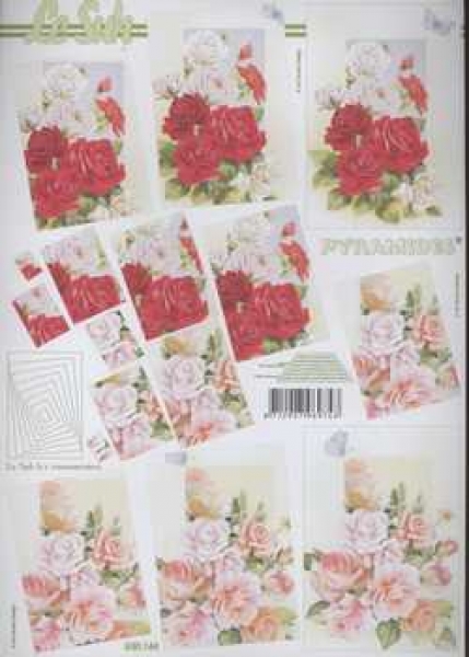 3D Pyramiden-Schneidebogen Rosen