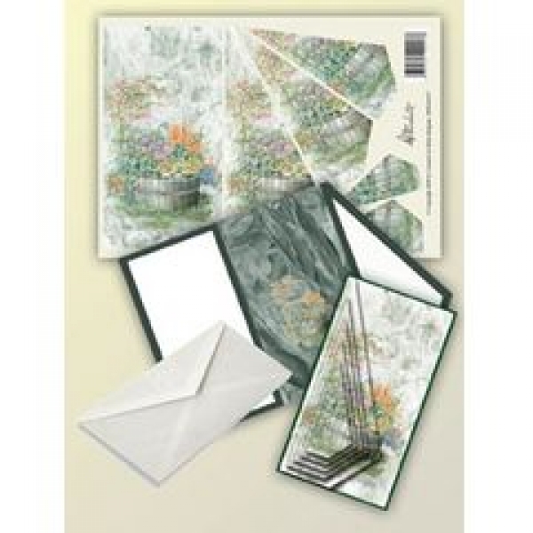 3D Pyramidenkarten-Set Blumenkübel