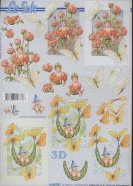 3D Schneidebogen Blumenelfe, Schmetterlinge