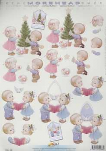 3D Schneidebogen Morehead, Tannenbaum, singende Kinder