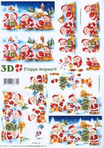 3D Schneidebogen Samichlaus und Schneemann