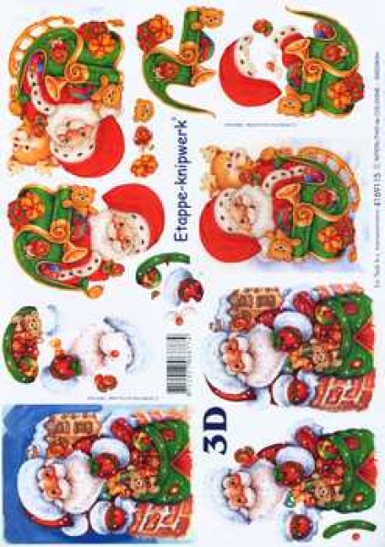 3D Schneidebogen Samichlaus mit Geschenken