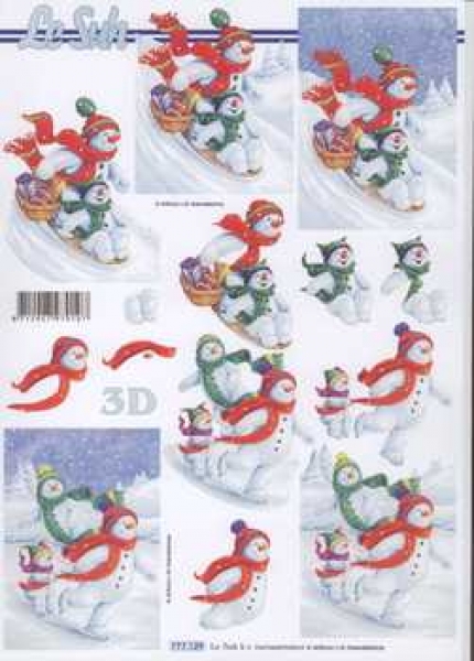 3D Schneidebogen Schneemann Wintersport
