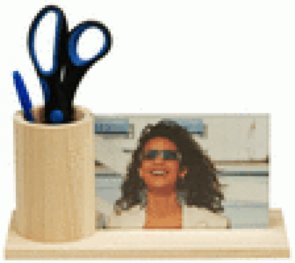 Stiftehalter aus Holz, Halterung für Foto