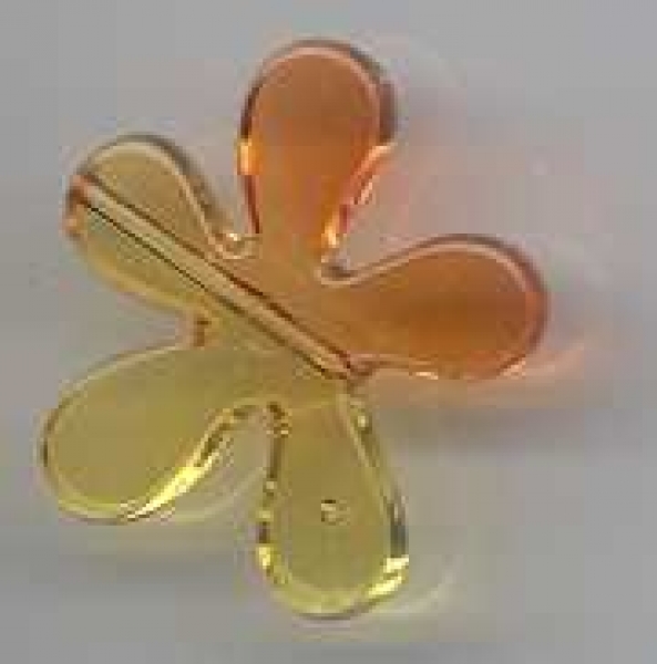 Fensterschmuck Blümchen transparent gelb-orange