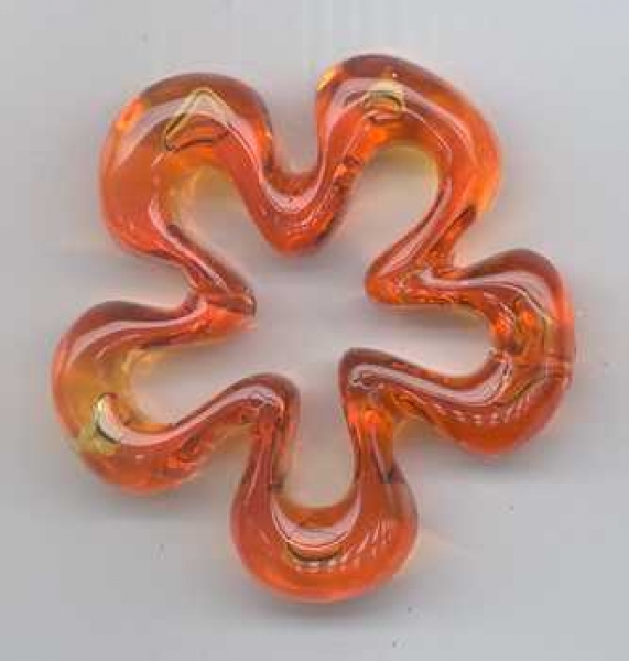 Fensterschmuck Blume durchbrochen orange