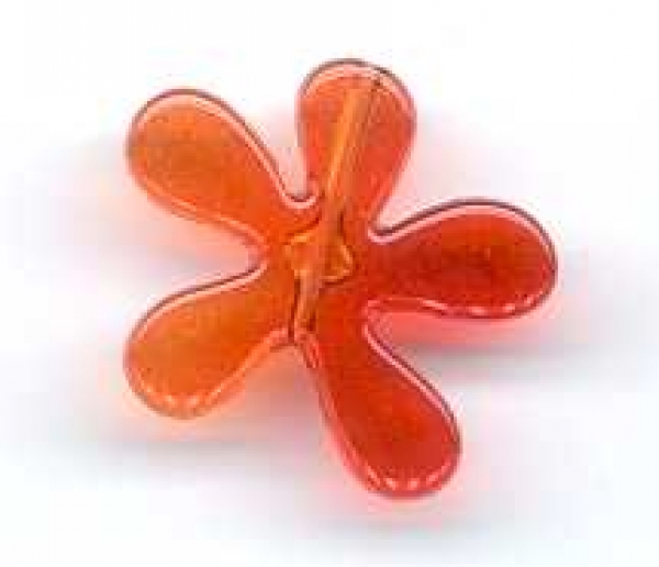 Fensterschmuck Blümchen transparent orange-rot