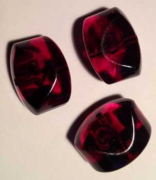 Fensterschmuck Perle mit Ausschnitt, dunkelrot