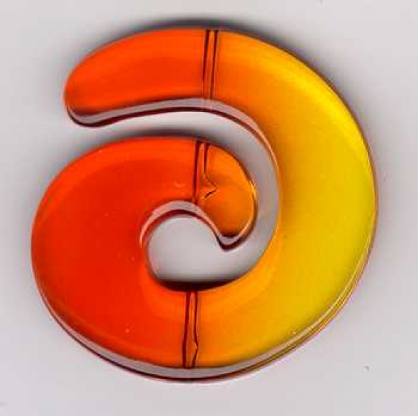 Fensterschmuck Spirale gelb-orange