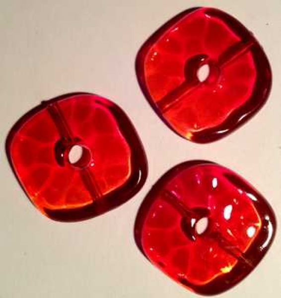 Fensterschmuck Scheibe orange-rot transparent