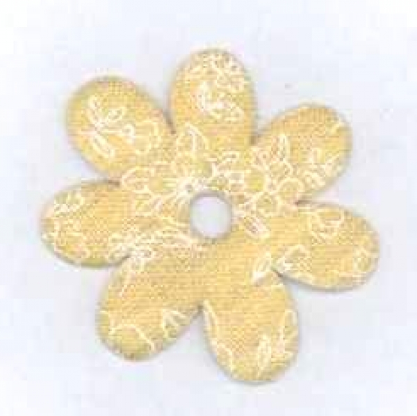 Stoff-Blume gelb, gemustert