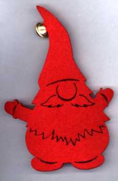 Filz-Wichtel rot, Schelle gold