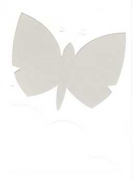 Karte mit Ausschnitt Schmetterling, weiss