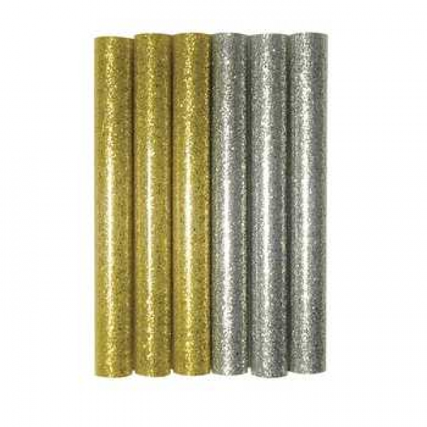 Glitter-Klebesticks für Leimpistole, silber+gold
