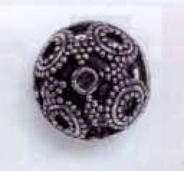 Ornament-Perlen, echt versilbert
