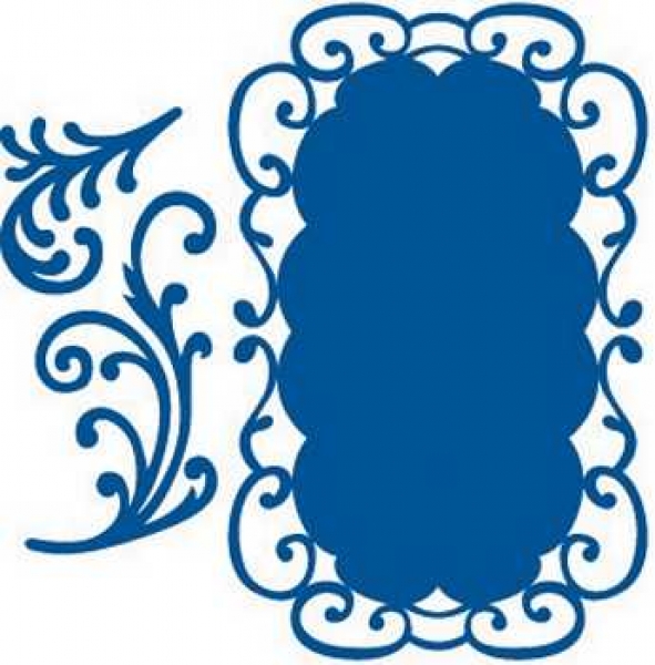 Schablone Creatable frames/swirl