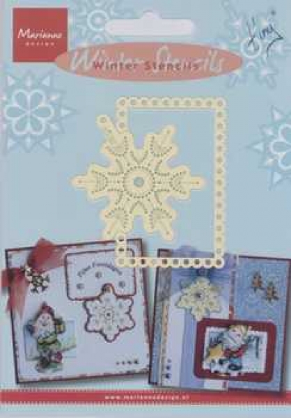Stickschablone Schneeflocke