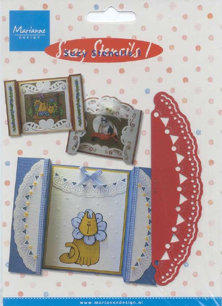 Suzy Stencil-Stickschablone Rand, Dreiecke