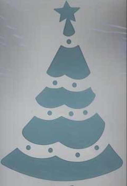 Kreative Ideen - Schablone für SchneesprayTannenbaum