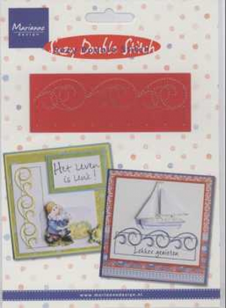 Suzy Double Stitch Stickschablone Welle (Wave)