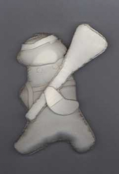 Seidenapplikation Schneemann