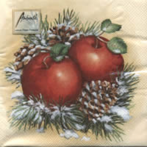 Serviette Winteräpfel