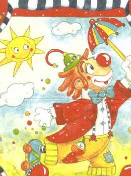 Ganzbild-Serviette Vielseidig Clown (lustige Clownerei)