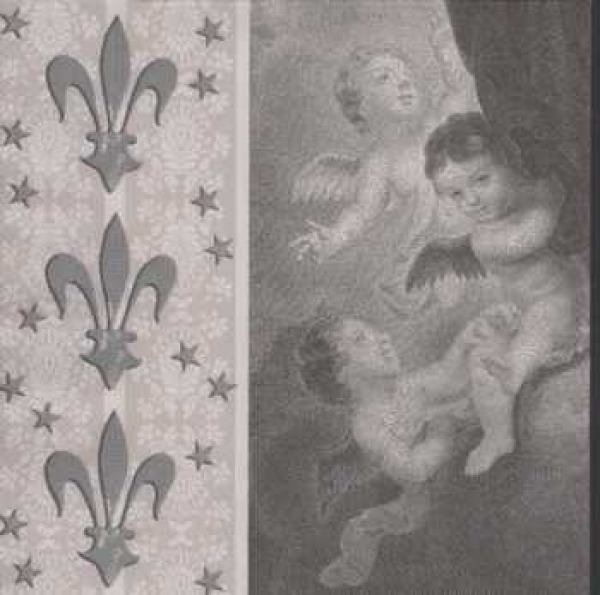 Serviette Engel grau