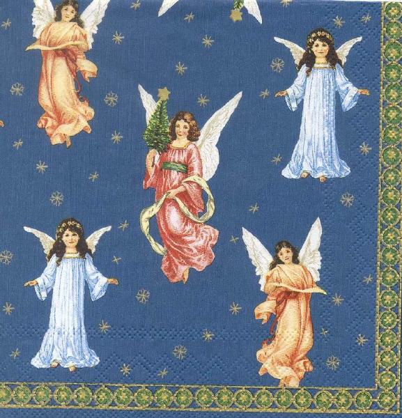 Serviette Herald Angels blau