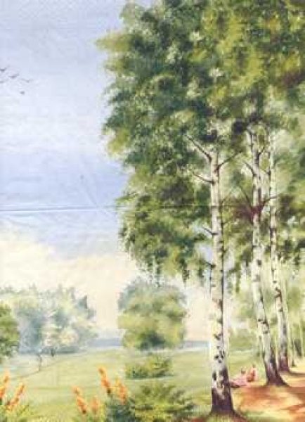 Serviette Heimat (Wald, Weg, Picknick)
