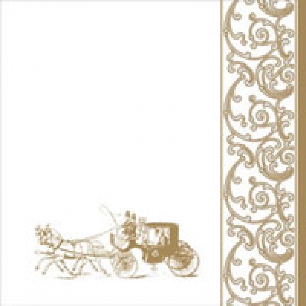 Serviette Hochzeitskutsche