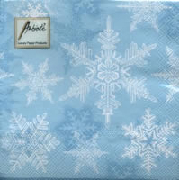 Serviette Snow Crystal, hellblau