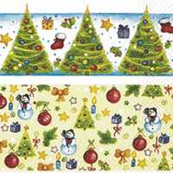 Serviette farbenfrohe Weihnachten