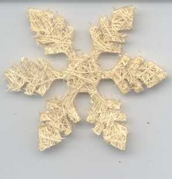 Sisal Schneeflocke, creme