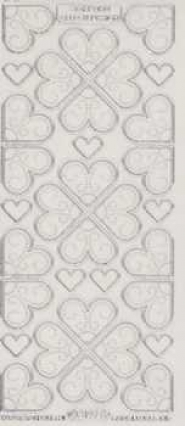 Sticker Herzen silber