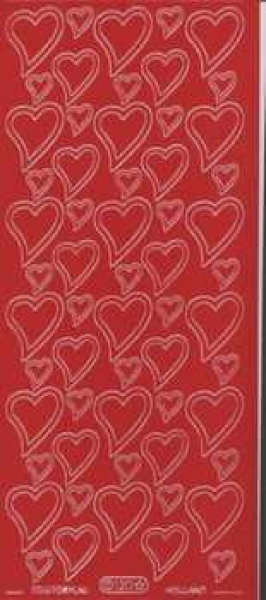 Sticker Herzen rot