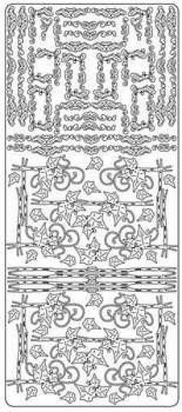 Sticker Ecken, Linien Efeu