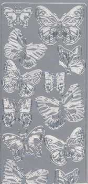 Sticker Schmetterling silber