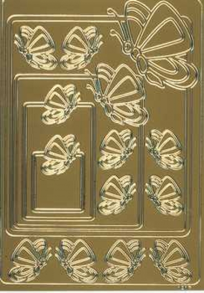 Sticker Schmetterlinge gold