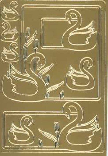 Sticker Schwan gold