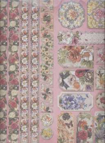 Embossed Sticker Blumen