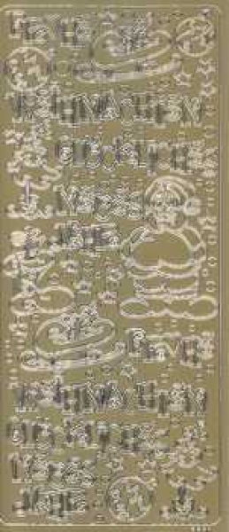 Sticker Weihnachtsmix gold