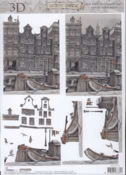 3D Schneidebogen Anton Pieck, Dock, nostalgisch